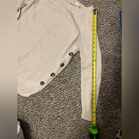 RD Style Cream Knit Sweater with Button Detail - Picture 12 of 12